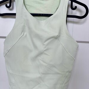 Lululemon wunder train race back light green tank top medium support B/C cup